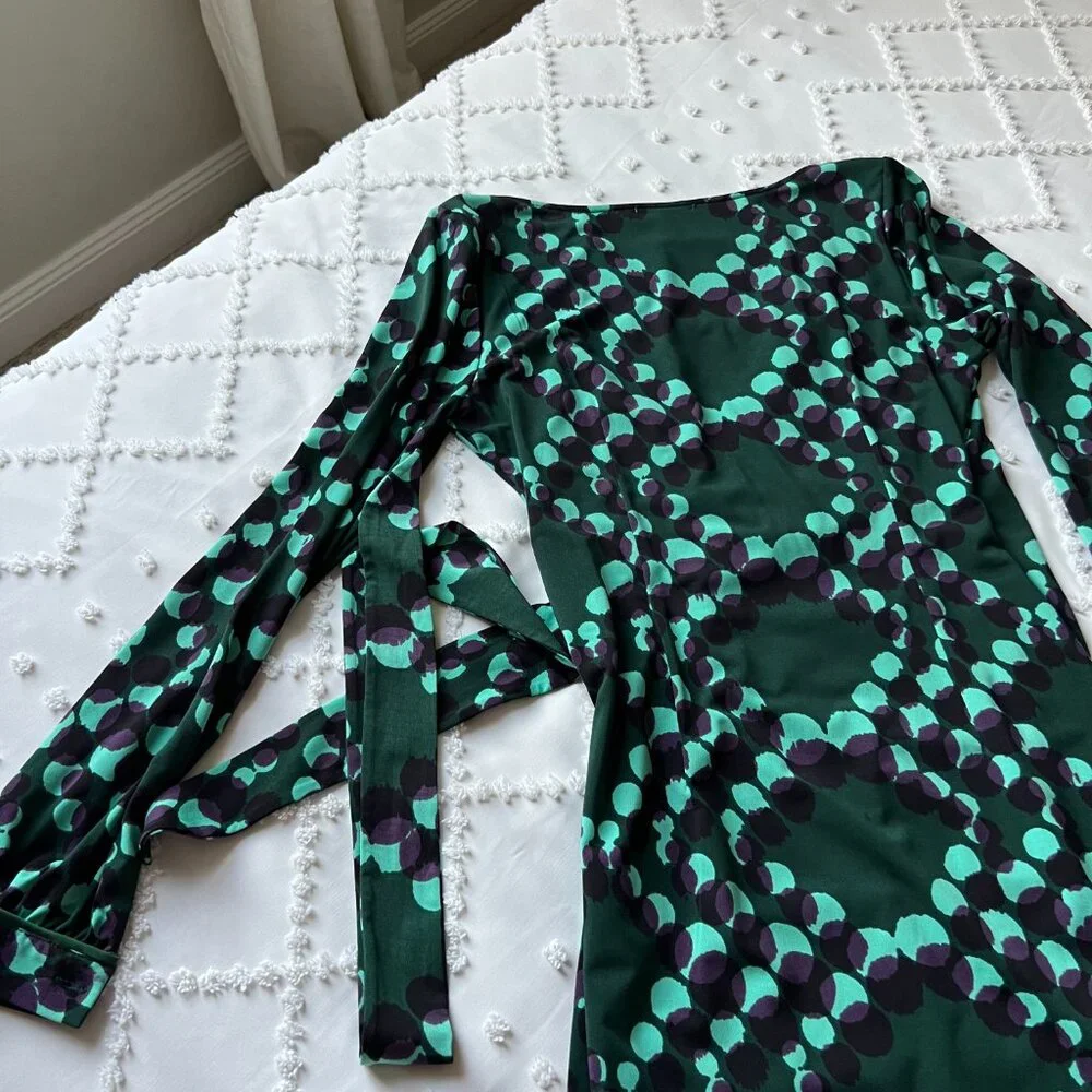 Hale Bob Faux Long-sleeved wrap dress Size Small - Picture 16 of 16